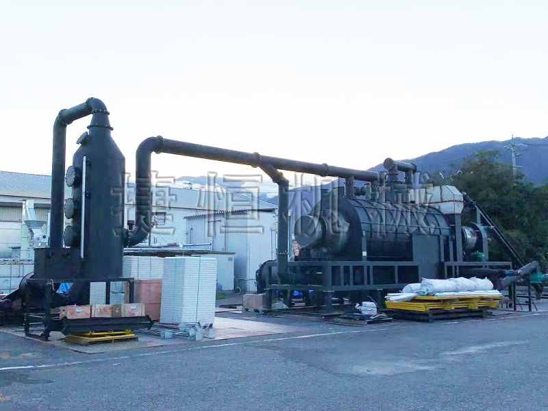 韓國炭化機現(xiàn)場